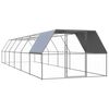 vidaXL H&ouml;nsbur f&ouml;r utomhusbruk 3x12x2 m galvaniserat st&aring;l