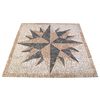 vidaXL Mosaikplattor Vindm&ouml;nster Flerf&auml;rgsdesign 120 x 120 cm Marmor