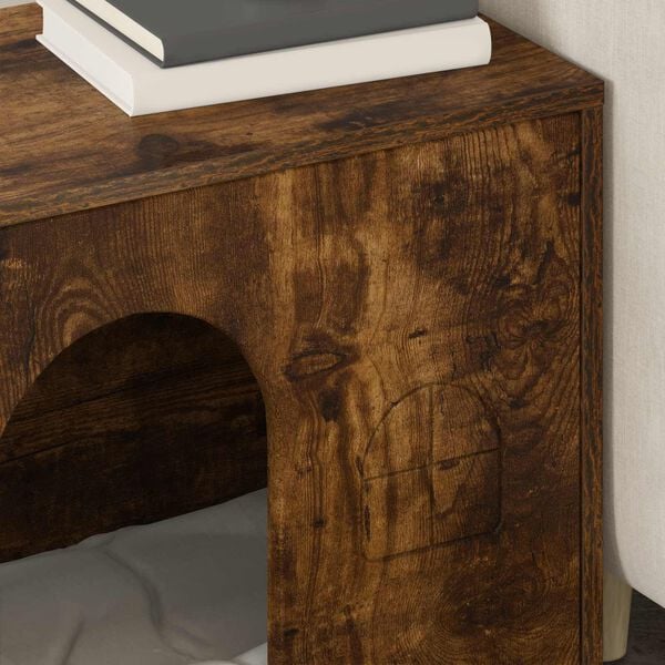 vidaXL Katt hus R&ouml;kt ek 51 x 30 x 52 cm Konstruerat tr&auml;