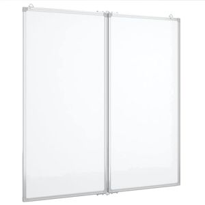 vidaXL Magnetisk whiteboard hopf&auml;llbar 80x80x1,7 cm aluminium