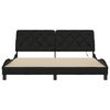 vidaXL Bed Frame with LED without Mattress Black 180x200 cm Fabric