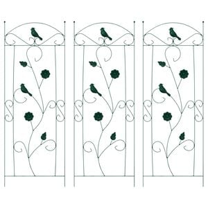 vidaXL Tr&auml;dg&aring;rdsst&auml;ngsel 3 pcs Gr&ouml;n 112 x 40 cm St&aring;l