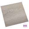 vidaXL Golvplankor 55 pcs Taupe 5,11 m&sup2; PVC