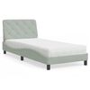 vidaXL Bed with Mattress Light Grey 90x190 cm Velvet