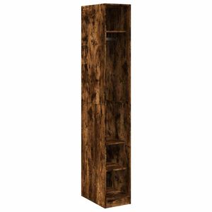 vidaXL Garderob r&ouml;kf&auml;rgad ek 30x50x200 cm konstruerat tr&auml;