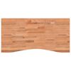 vidaXL Bordsskiva 100x(45-50)x2,5 cm massivt boktr&auml;