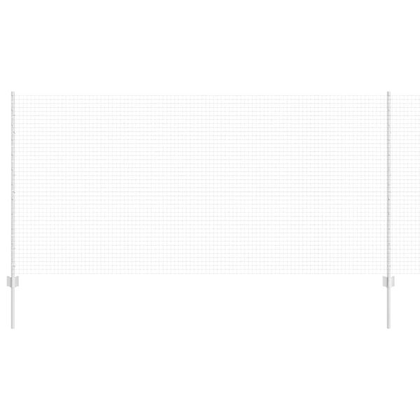 vidaXL St&auml;ngsel med stolpe Silver 1,2 x 50 m St&aring;l