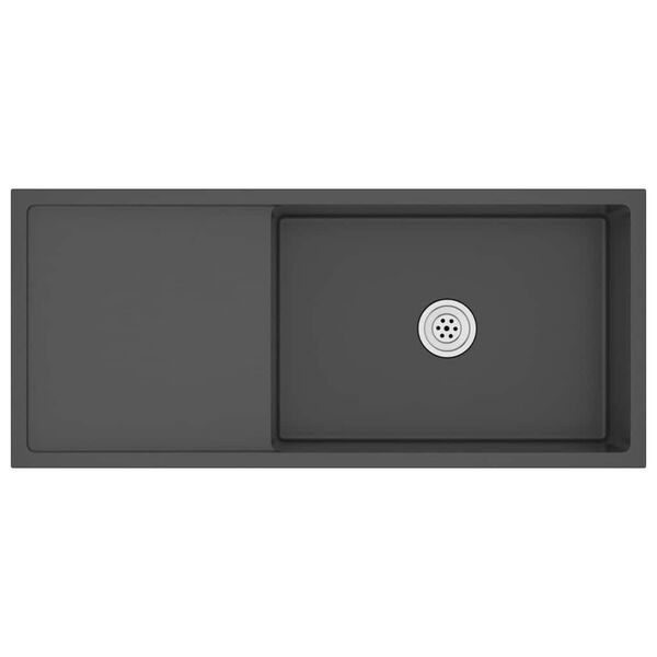 vidaXL Handgjord diskho svart rostfritt stål