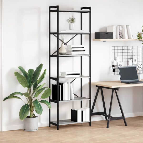 vidaXL Hyllsystem Gr&aring; sonoma 40 x 30 x 85 cm Konstruerat tr&auml;