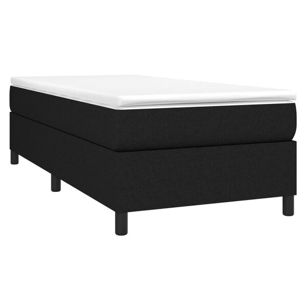 vidaXL Boxspring-s&auml;ngram svart 90x190cm tyg