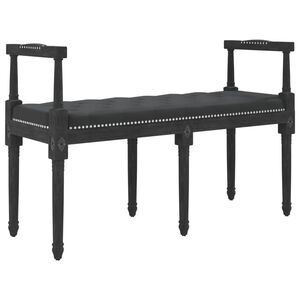 VidaXL B&auml;nk svart 110x40x70 cm sammet