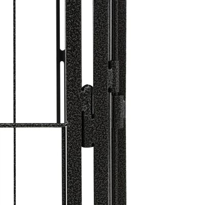 vidaXL Hundbur 28 paneler svart 100x50 cm pulverlackerat stål