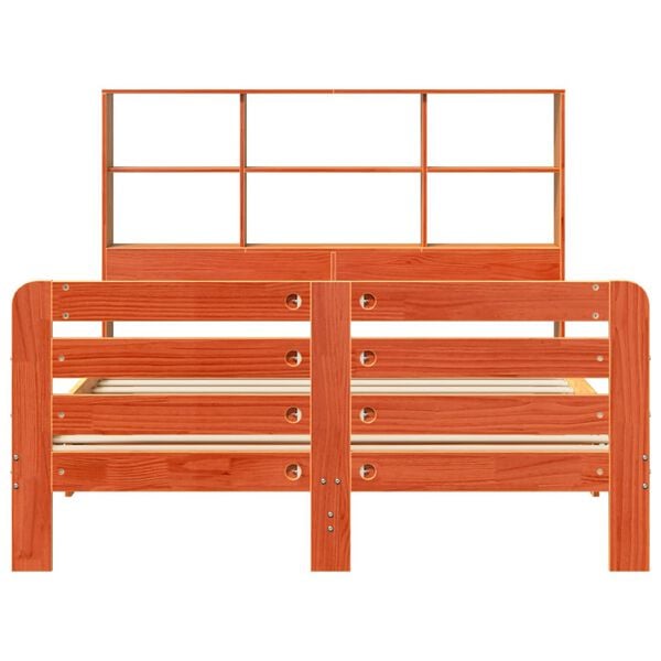 vidaXL S&auml;ngram utan madrass vaxbrun 150x200 cm massiv furu