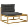 vidaXL Modulsoffa utomhus med kudde Vit 115 x 83 x 73 cm Polyester