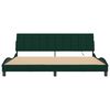 vidaXL Bed Frame with LED without Mattress "Hanko" Dark Green 200x200 cm Velvet