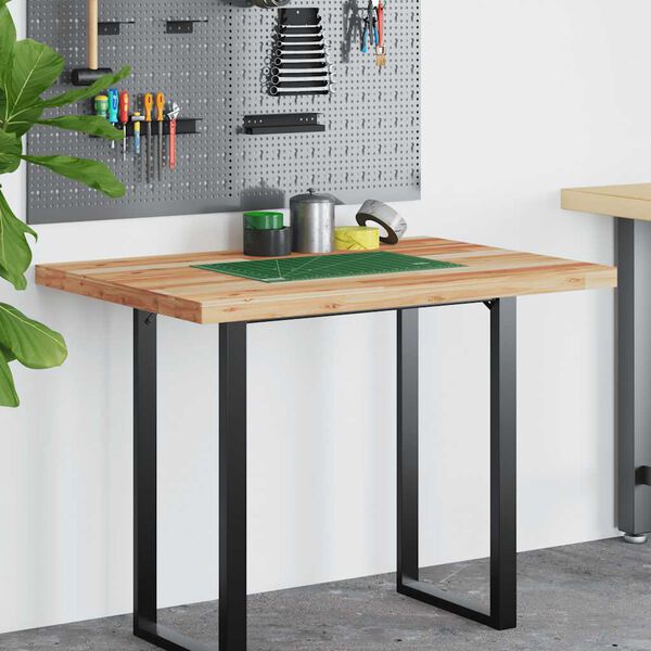 vidaXL Bordsskiva behandlad 100x80x4 cm massivt akaciatr&auml;