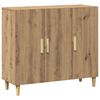 vidaXL Sk&auml;nk artisan ek 90x34x80 cm konstruerat tr&auml;