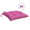 vidaXL Stolsdynor 6 st rosa 50x50x7 cm oxfordtyg