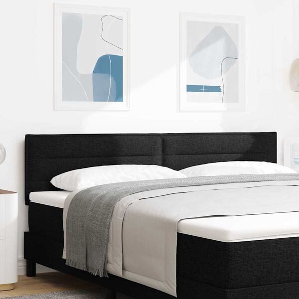 vidaXL LED huvuddyna med LED -remsljus Svart 180 cm Polyester