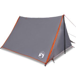vidaXL Campingt&auml;lt 2 personer gr&aring; och orange vattent&auml;tt