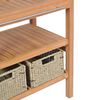vidaXL Badrumsunderskåp med 2 korgar massiv teak 74x45x75 cm