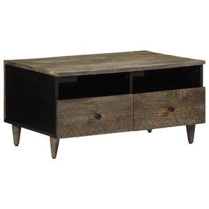 vidaXL Soffbord ljusgr&aring;tt 80x54x40 cm massivt tr&auml; mango