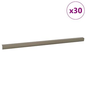 vidaXL Trappnoslister 30 st champagne 67 x 3 x 2 cm Aluminium