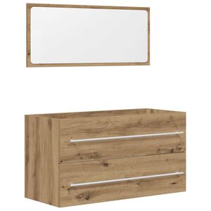 vidaXL Badrumsm&ouml;bler set 2 delar artisan ek konstruerat tr&auml;