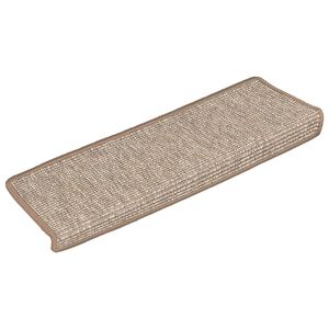 vidaXL Trappmattor 15 st 65x21x4 cm ljusbruna rektangul&auml;ra kanter