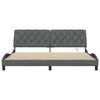 vidaXL Bed Frame with LED without Mattress Dark Grey 200x200 cm Fabric