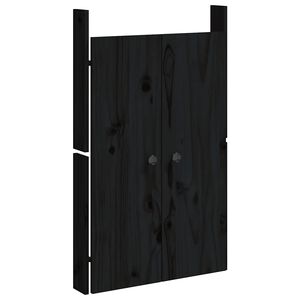 vidaXL K&ouml;ksluckor f&ouml;r utomhusbruk MEPPEL svart 50x9x82 cm massiv furu
