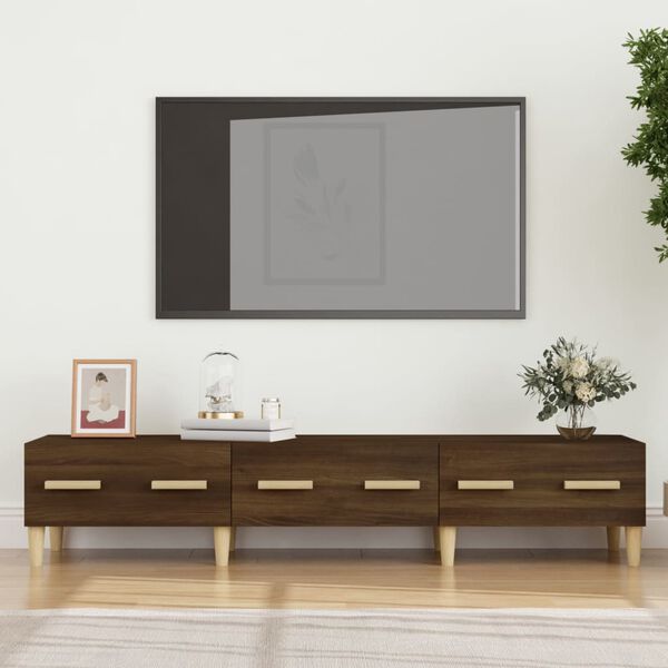 vidaXL Tv-bänk brun ek 150x34,5x30 cm konstruerat trä