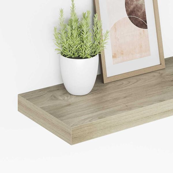 vidaXL Sv&auml;vande v&auml;gghyllor 2 st ek 50x23x3,8 cm MDF