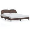 vidaXL Bed Frame "Viana" with LED without Mattress Brown 180x200 cm