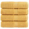 vidaXL Premium Tv&auml;tthanddukar SOLUND 4 st guld 30x30 cm 600 g/m&sup2;