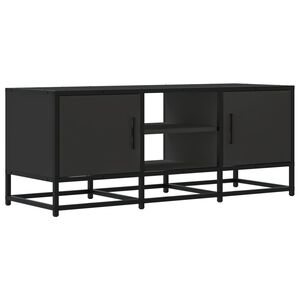 vidaXL Tv-b&auml;nk svart 100x35x41 cm konstruerat tr&auml; och metall