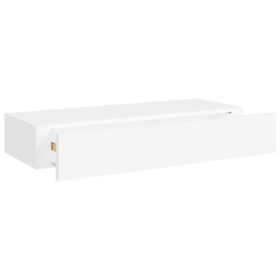 vidaXL Väggmonterad låda 2 st vit 60x23,5x10 cm MDF
