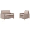 vidaXL Soffset 2 pcs Beige Polyester