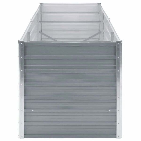 vidaXL Odlingsl&aring;da upph&ouml;jd galvaniserat st&aring;l 240x80x77 cm gr&aring;