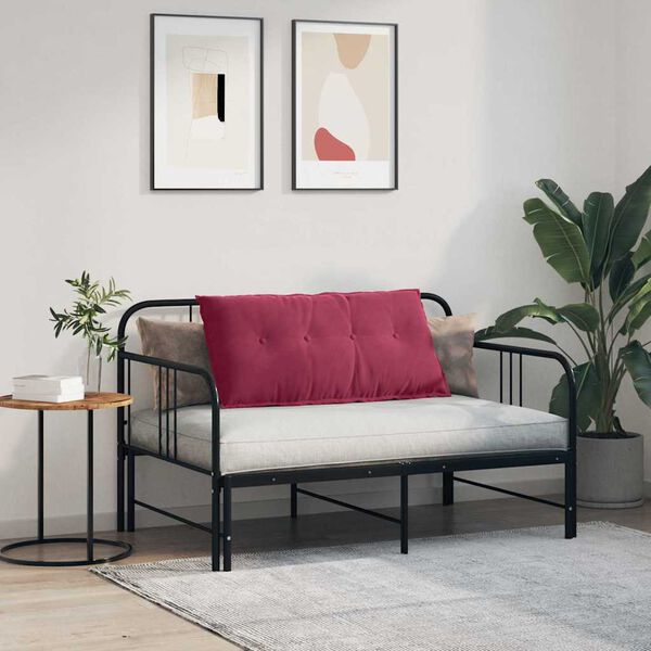 vidaXL Ryggkudde Vinr&ouml;d 100 x 50 cm Kordread tyg