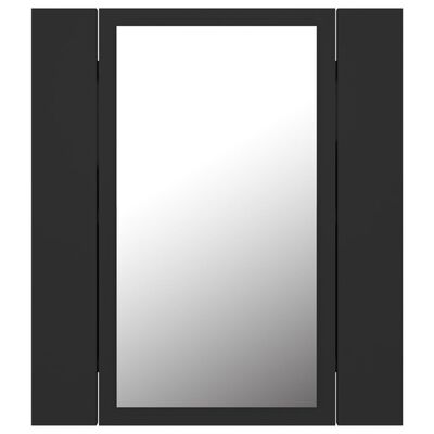 vidaXL Spegelskåp med LED grå 40x12x45 cm