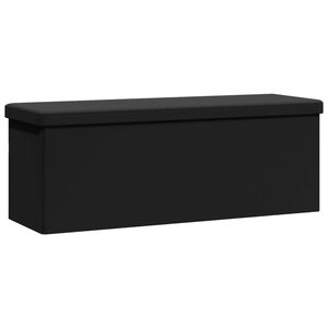 vidaXL F&ouml;rvaringsb&auml;nk vikbar svart PVC