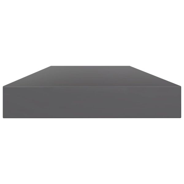 vidaXL Hyllplan 8 st grå högglans 80x10x1,5 cm konstruerat trä