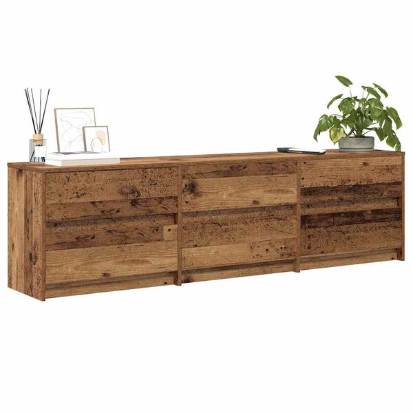 vidaXL TV Enheter 2 pcs Gammalt tr&auml; 180 x 34 x 50 cm Konstruerat tr&auml;