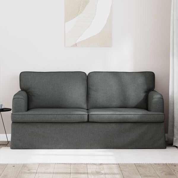 vidaXL Soffa M&ouml;rkgr&aring; 142 x 80 x 85 cm tyg