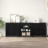 vidaXL Sideboard 3 pcs Svart Ek 70 x 41 x 75 cm Konstruerat tr&auml;