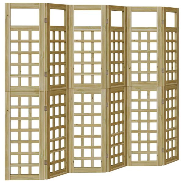 vidaXL Avsk&auml;rmningssk&auml;rm Honung brun 240 x 180 cm Massiv furu