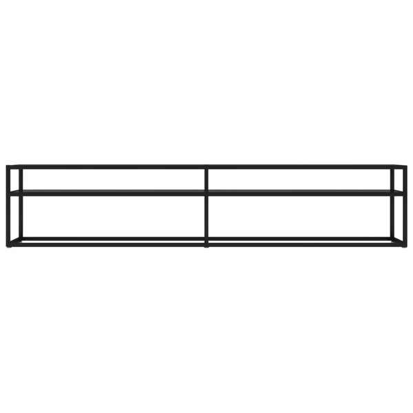 vidaXL Tv-bänk svart 200x40x40,5 cm härdat glas