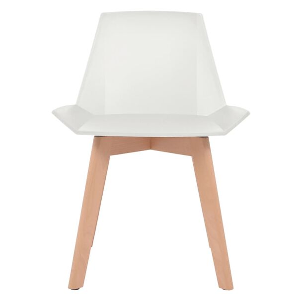 vidaXL Matstolar 4 st vit plast