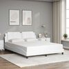 vidaXL Bed Frame without Mattress "Zadar" White 160x200 cm Faux Leather